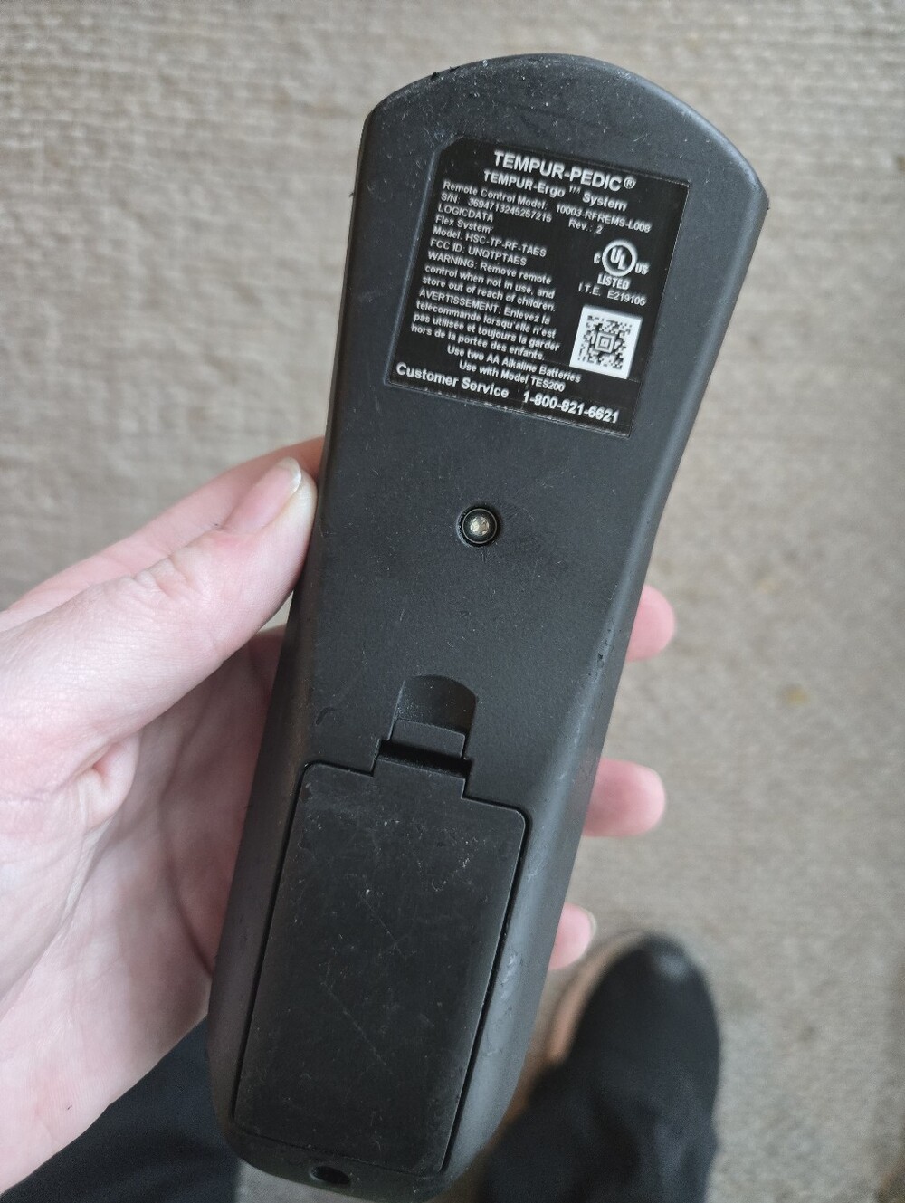 Tempur-Pedic Tempur-Ergo Wireless Bed Remote Control OEM 10003-RFREMS-L006 - Picture 6 of 6